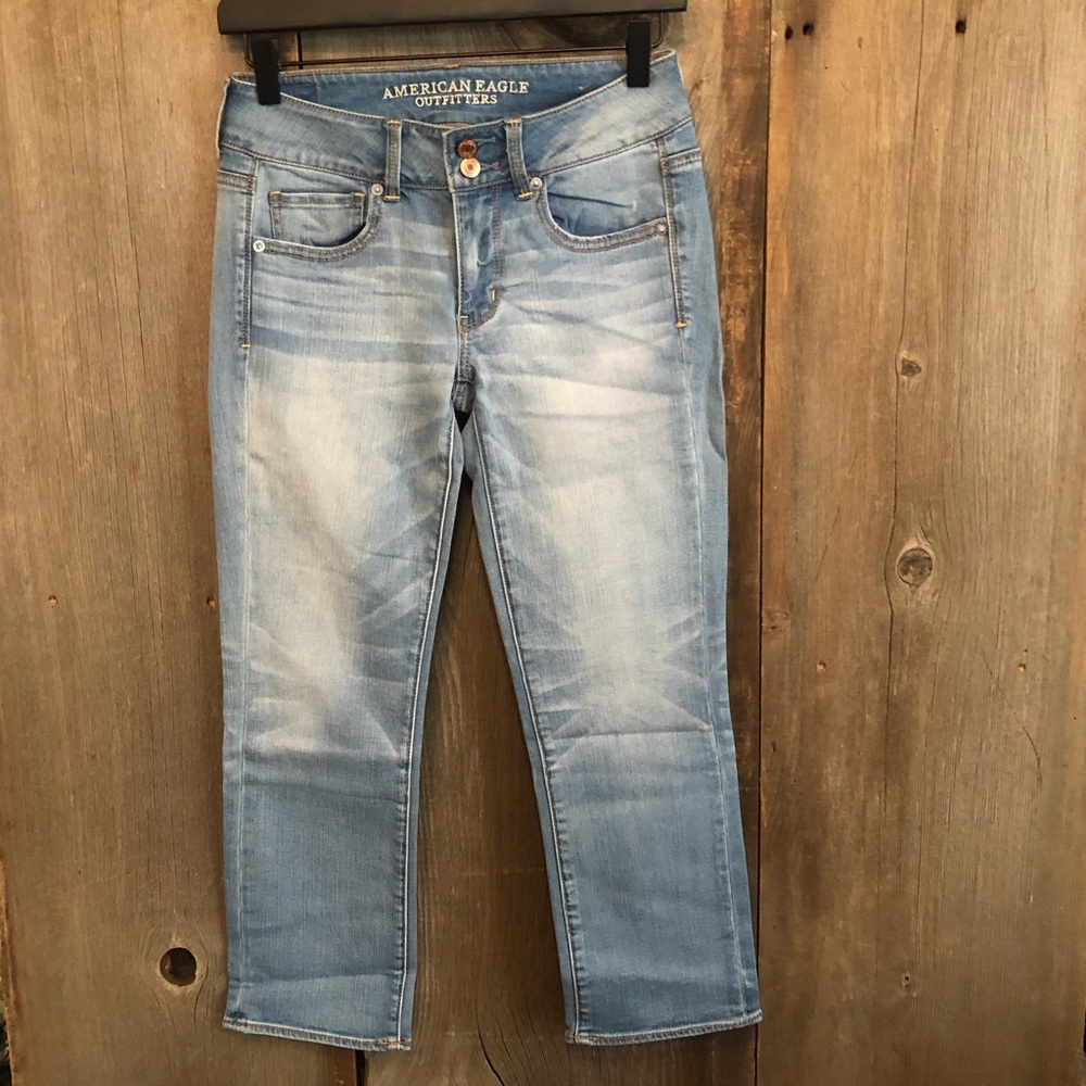 NWOT American Eagle Artist Crop Jeans in Blue Size 4 Regular Women’s